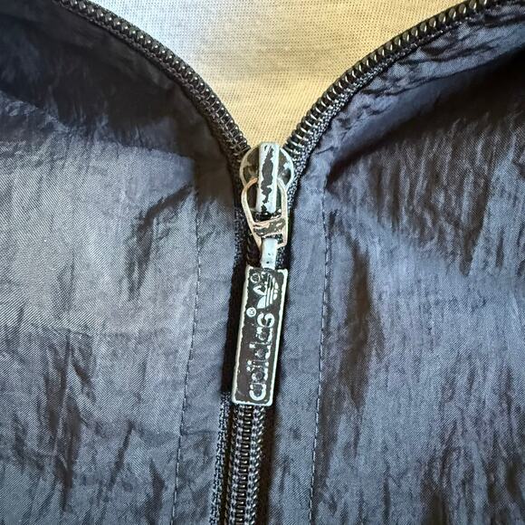 Vintage Adidas Trefoil 3-Stripes Black Windbreaker Jacket Men’s M - Picture 4 of 12